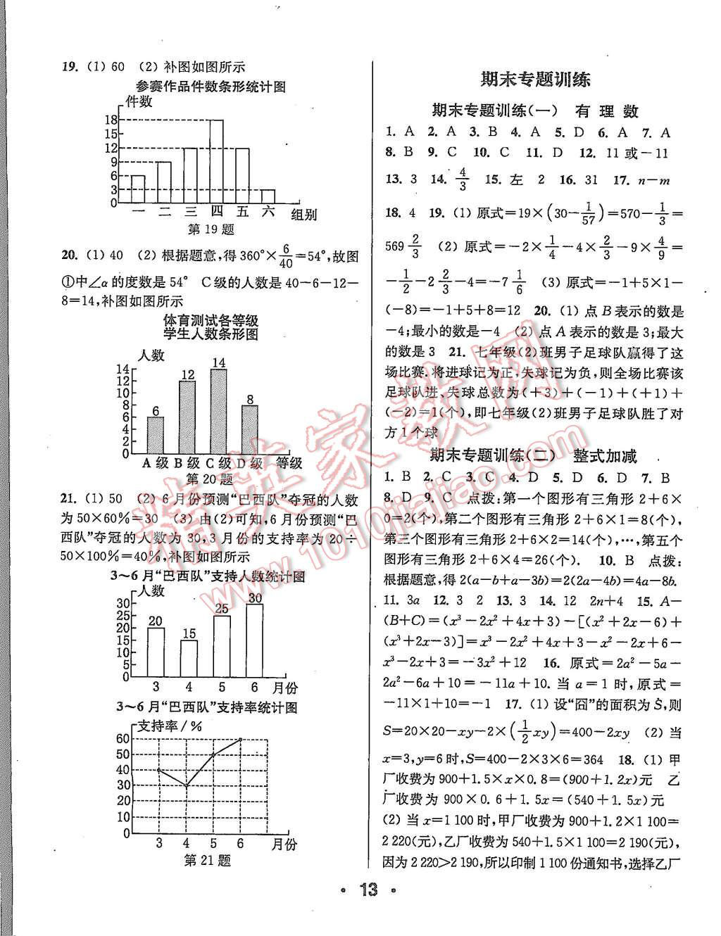 2015年通城學典小題精練七年級數(shù)學上冊滬科版 第12頁