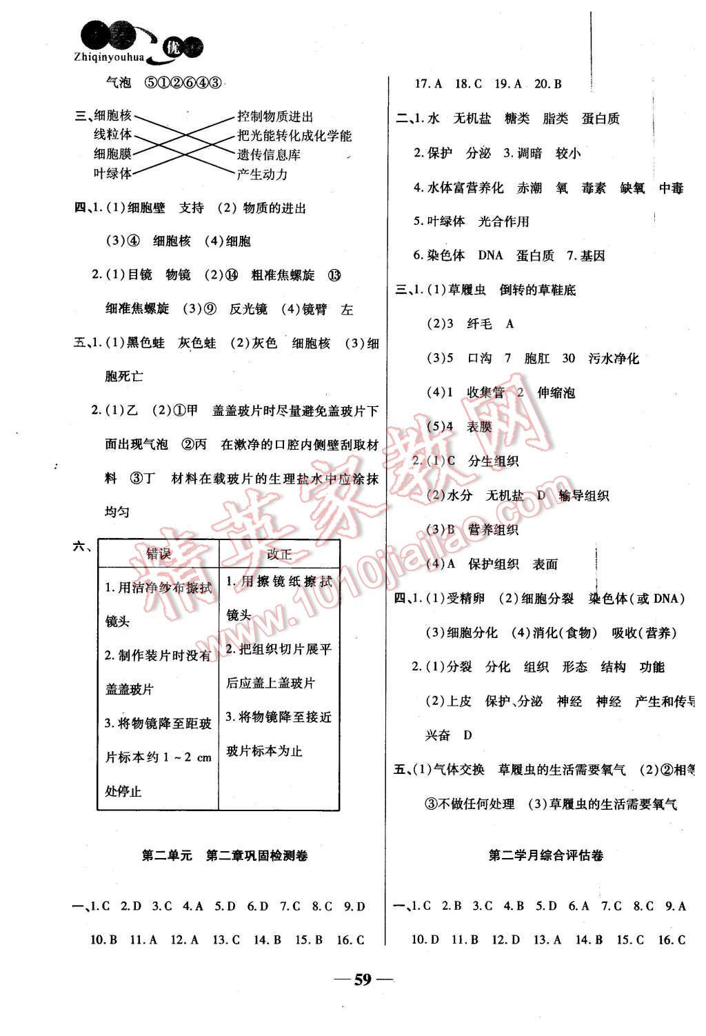 2015年智秦優(yōu)化360度訓(xùn)練法七年級(jí)生物上冊(cè)人教版 第3頁(yè)