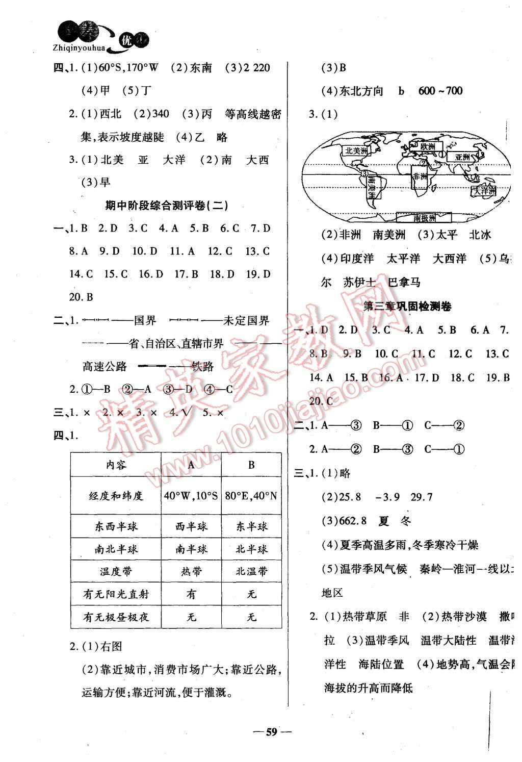 2015年智秦优化360度训练法七年级地理上册人教版 第3页