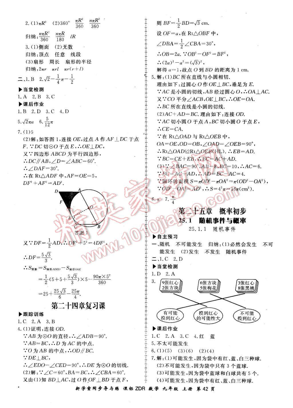 2015年新學(xué)案同步導(dǎo)與練九年級數(shù)學(xué)上冊人教版 第14頁