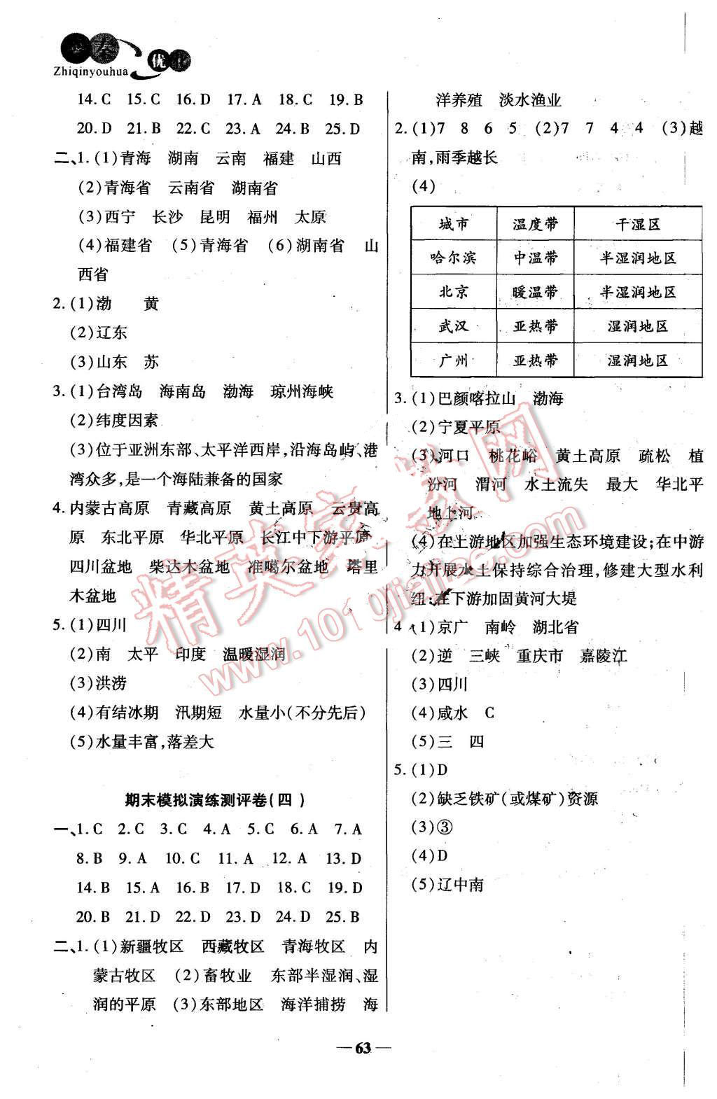 2015年智秦優(yōu)化360度訓練法八年級地理上冊人教版 第7頁