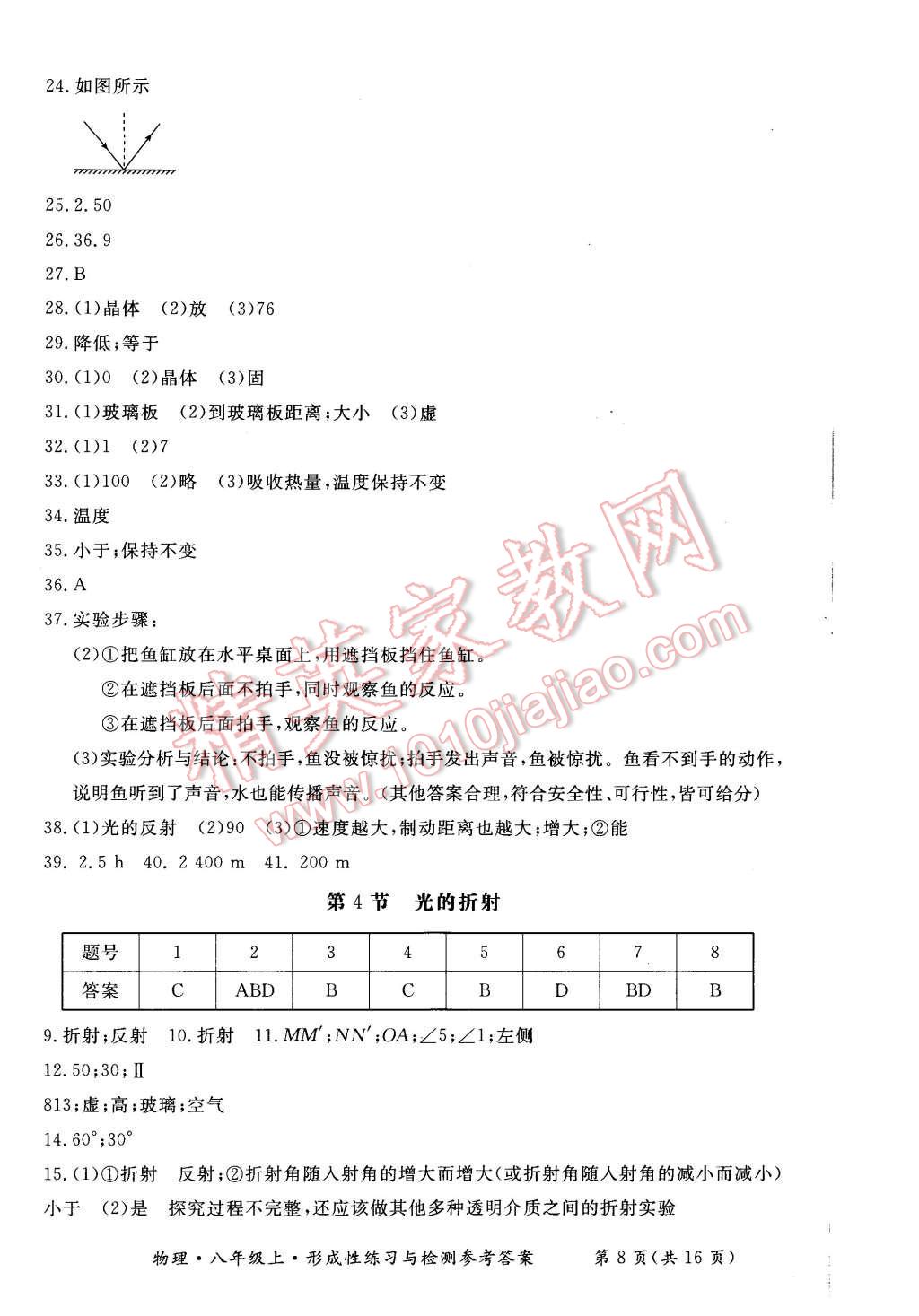 2015年形成性練習(xí)與檢測八年級物理上冊 第2頁