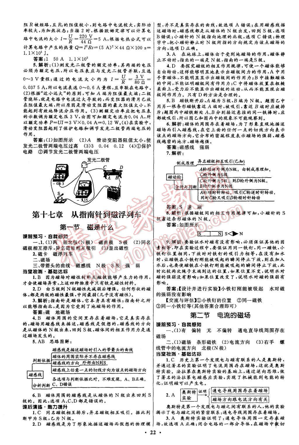 2015年初中同步測(cè)控全優(yōu)設(shè)計(jì)九年級(jí)物理全一冊(cè)滬科版 第22頁