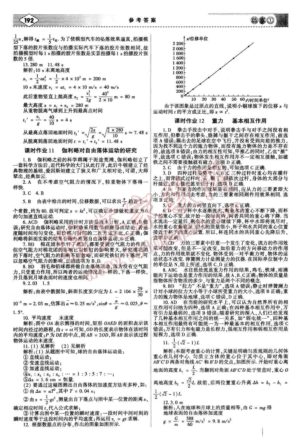 2015年红对勾讲与练高中物理必修1人教版 第26页