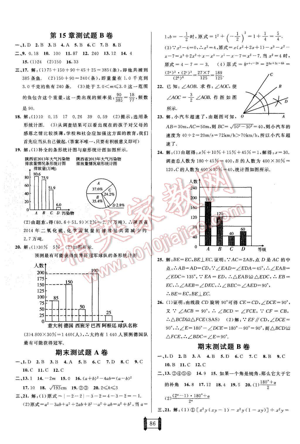 2015年海淀單元測試AB卷八年級數(shù)學(xué)上冊華師大版 第6頁