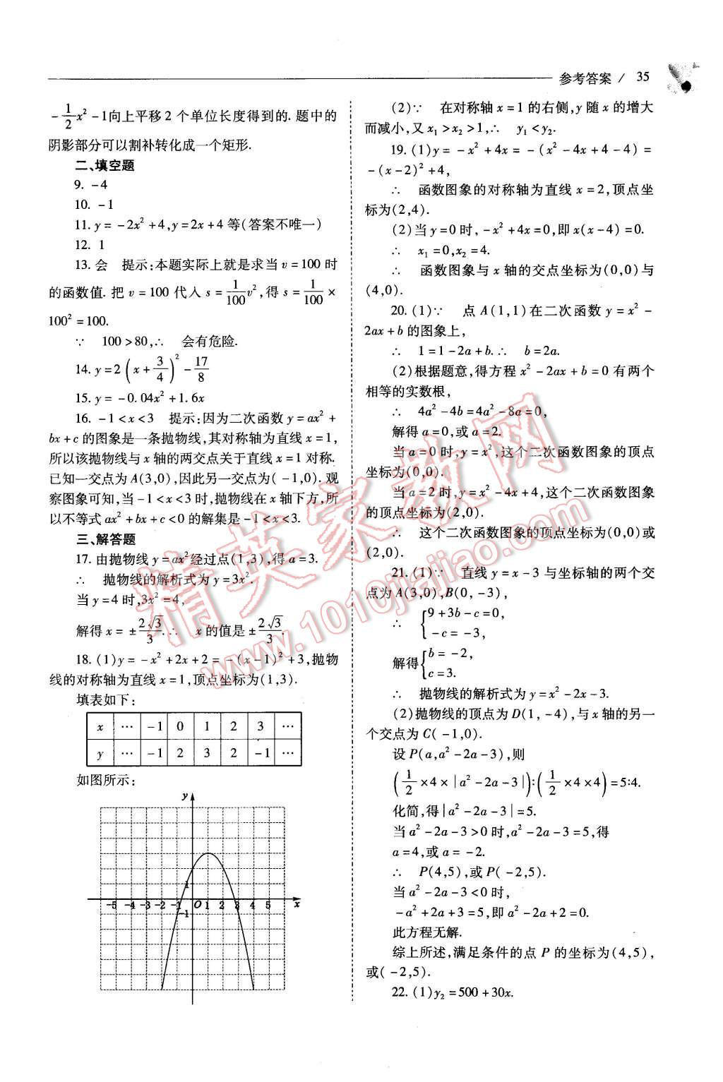 2015年新課程問(wèn)題解決導(dǎo)學(xué)方案九年級(jí)數(shù)學(xué)上冊(cè)人教版 第35頁(yè)