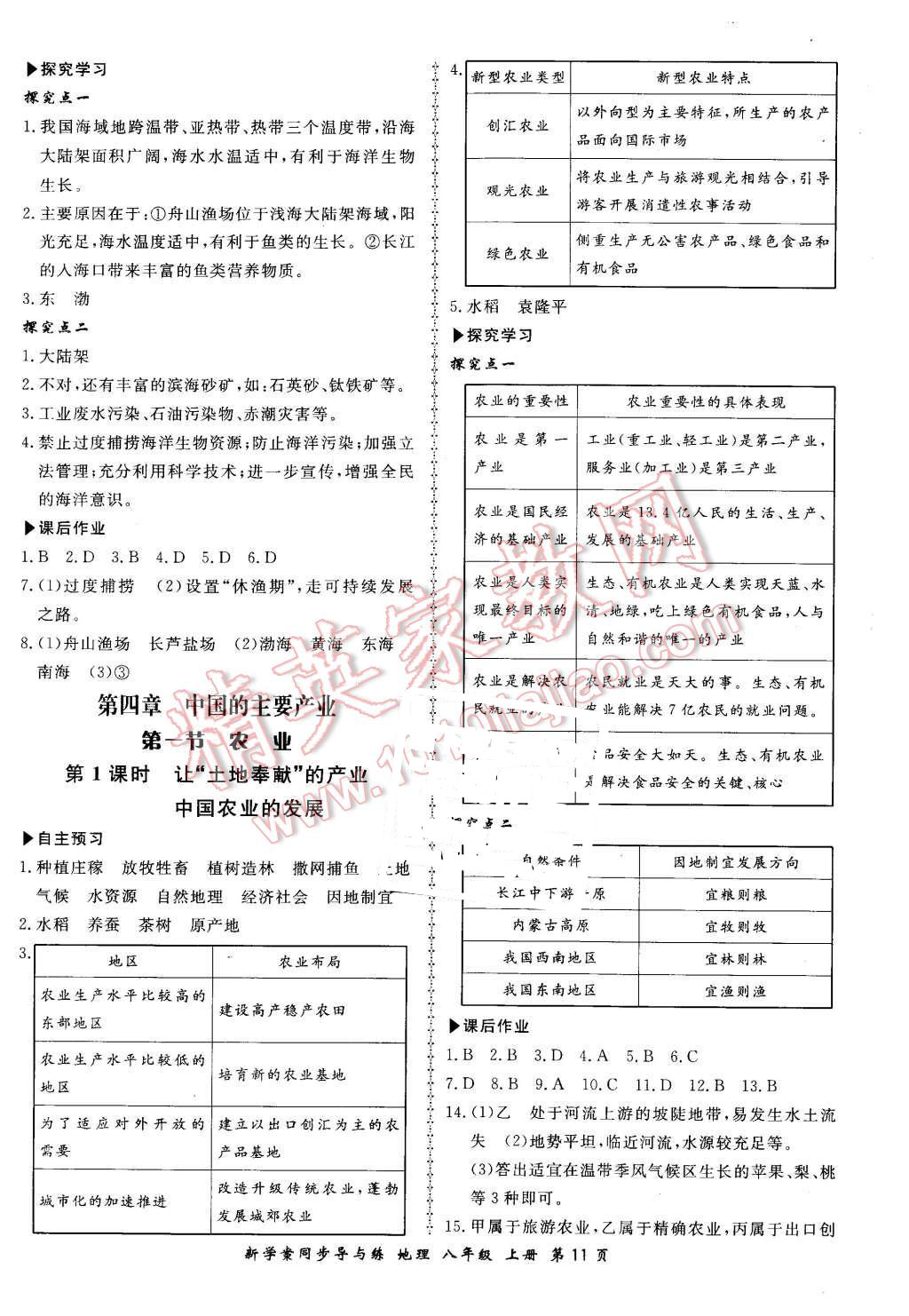 2015年新學(xué)案同步導(dǎo)與練八年級(jí)地理上冊湘教版 第11頁