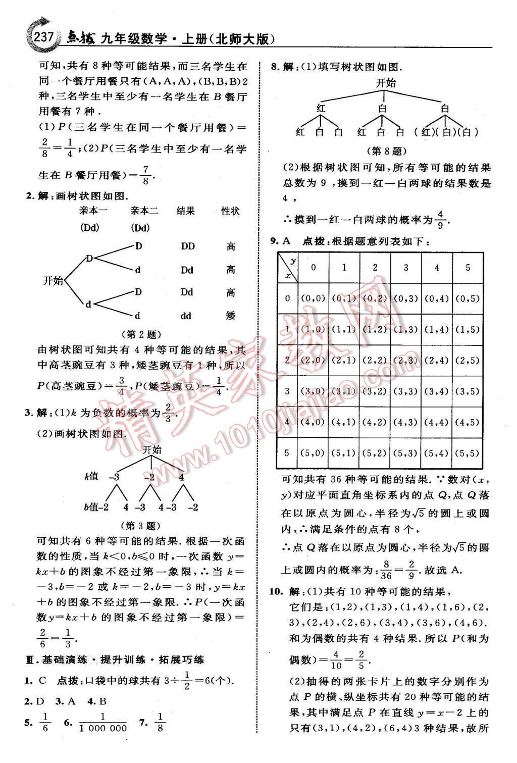 2015年特高級教師點(diǎn)撥九年級數(shù)學(xué)上冊北師大版 第23頁