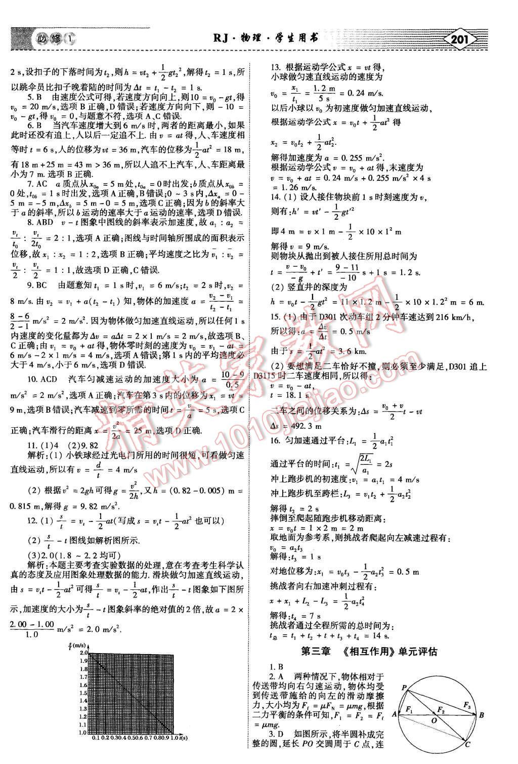 2015年红对勾讲与练高中物理必修1人教版 第35页