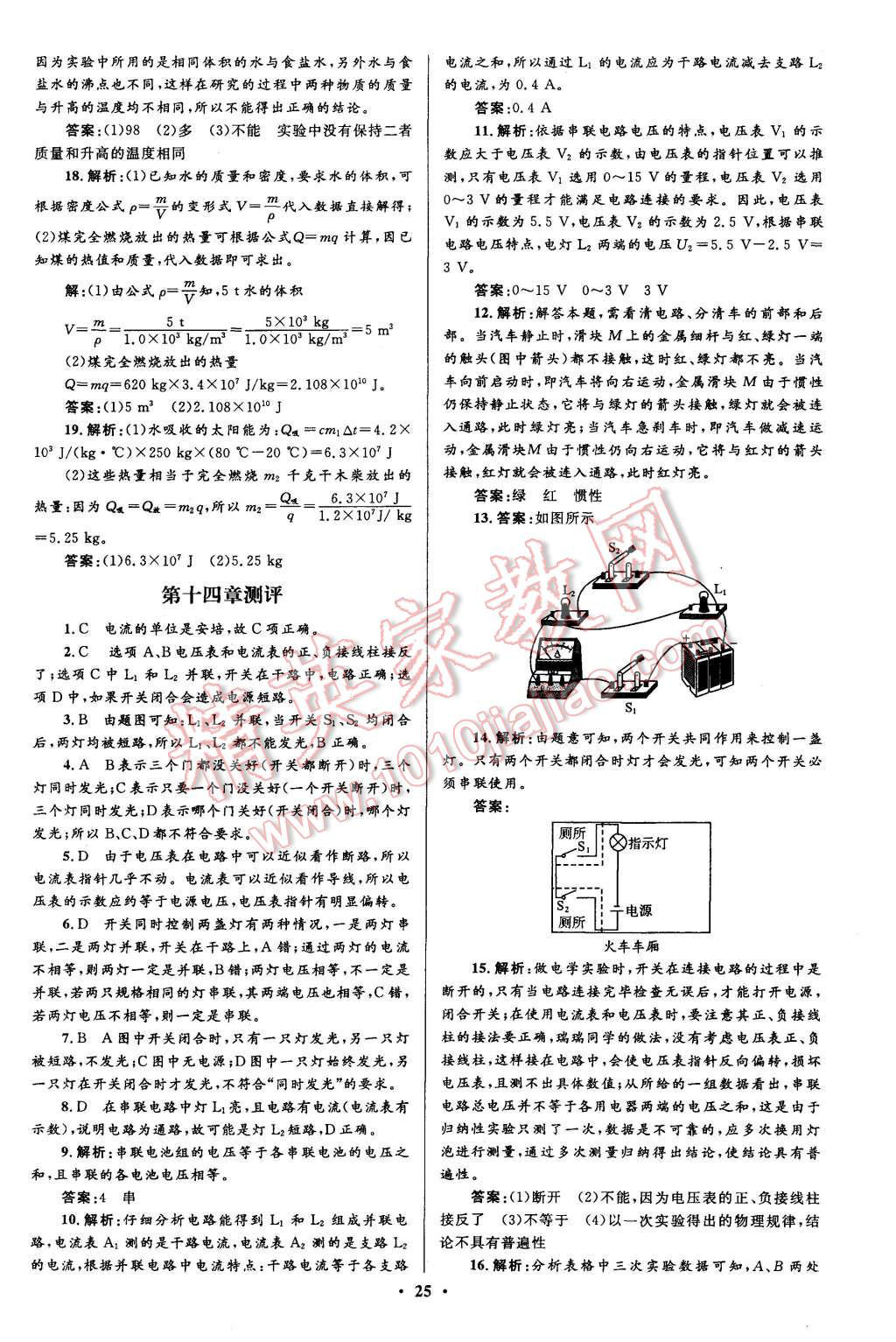 2015年初中同步測控全優(yōu)設(shè)計九年級物理全一冊滬科版 第33頁