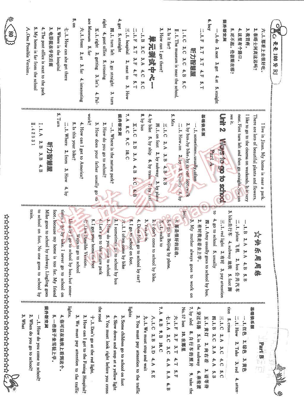 2015年天天100分優(yōu)化作業(yè)本六年級(jí)英語(yǔ)上冊(cè)人教版 第2頁(yè)