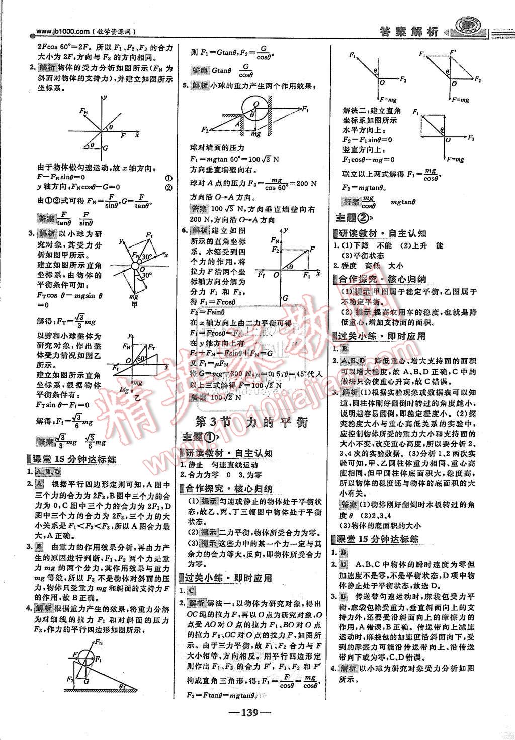 2015年世紀金榜課時講練通物理必修1魯科版 第14頁