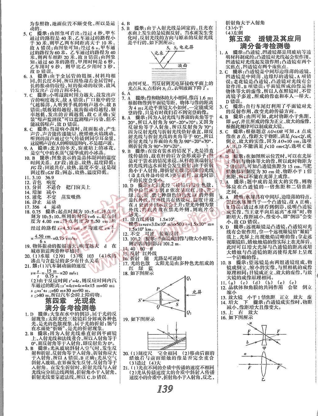 2015年全優(yōu)課堂考點集訓與滿分備考八年級物理上冊人教版 第15頁