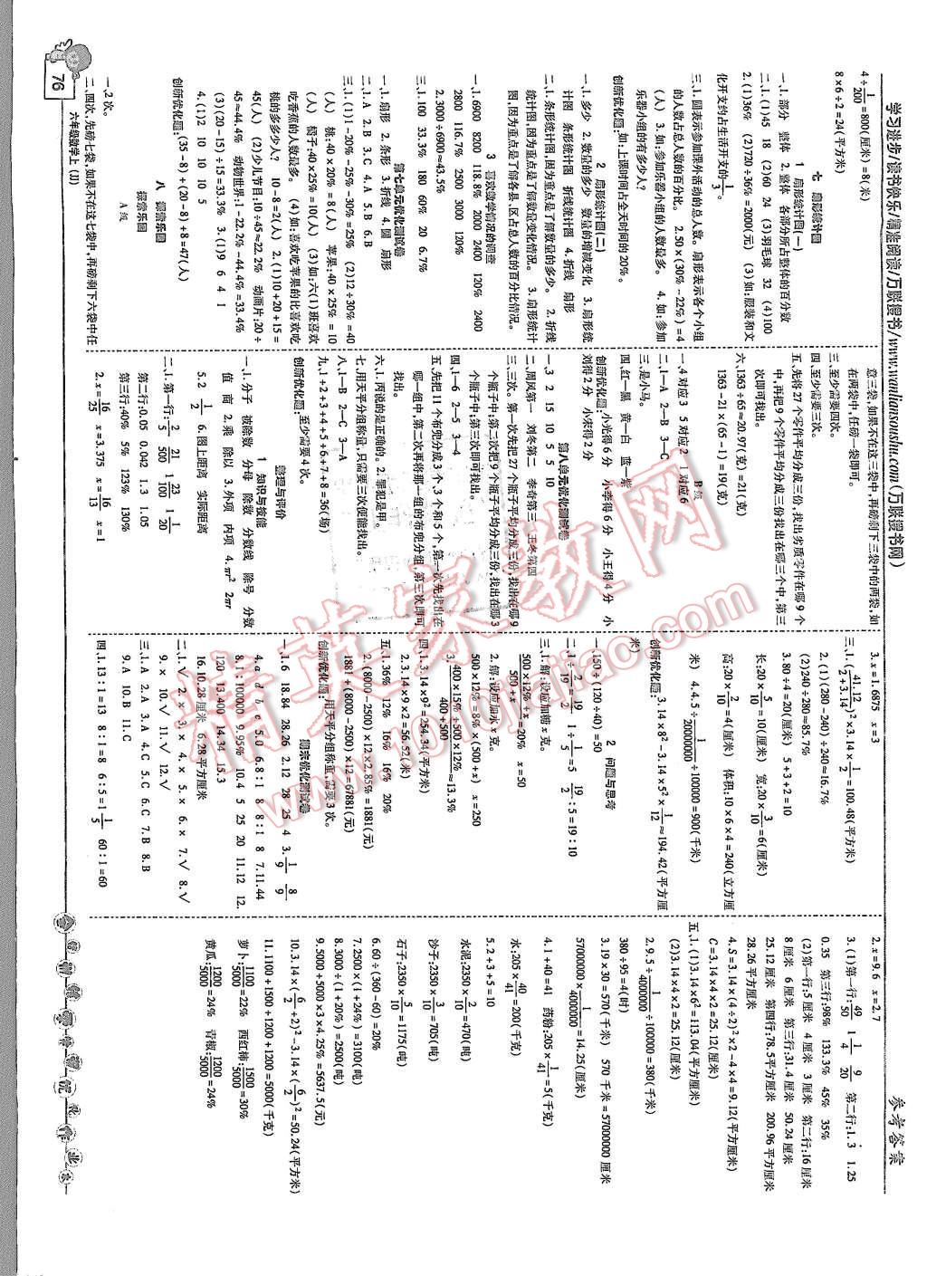 2015年全優(yōu)訓(xùn)練零失誤優(yōu)化作業(yè)本六年級(jí)數(shù)學(xué)上冊(cè) 第6頁(yè)