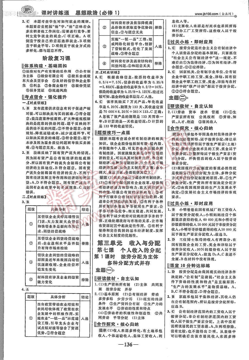 2015年世紀(jì)金榜課時(shí)講練通思想政治必修1人教版 第11頁(yè)