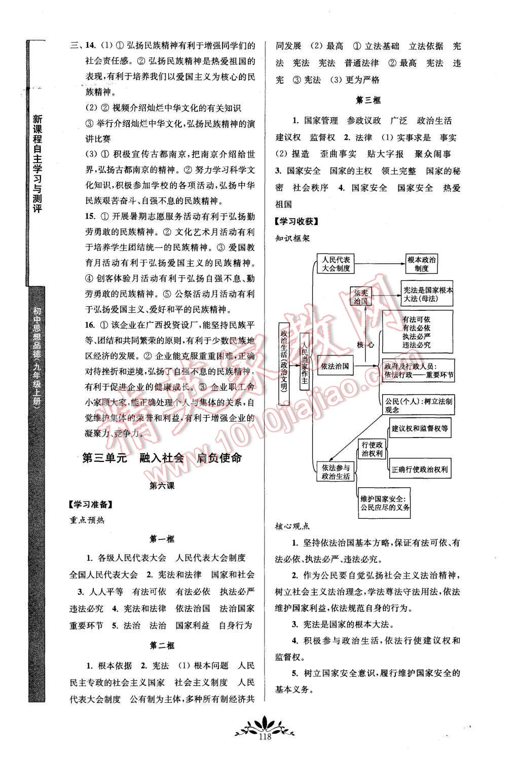 2015年新課程自主學(xué)習(xí)與測評九年級思想品德上冊人教版 第10頁