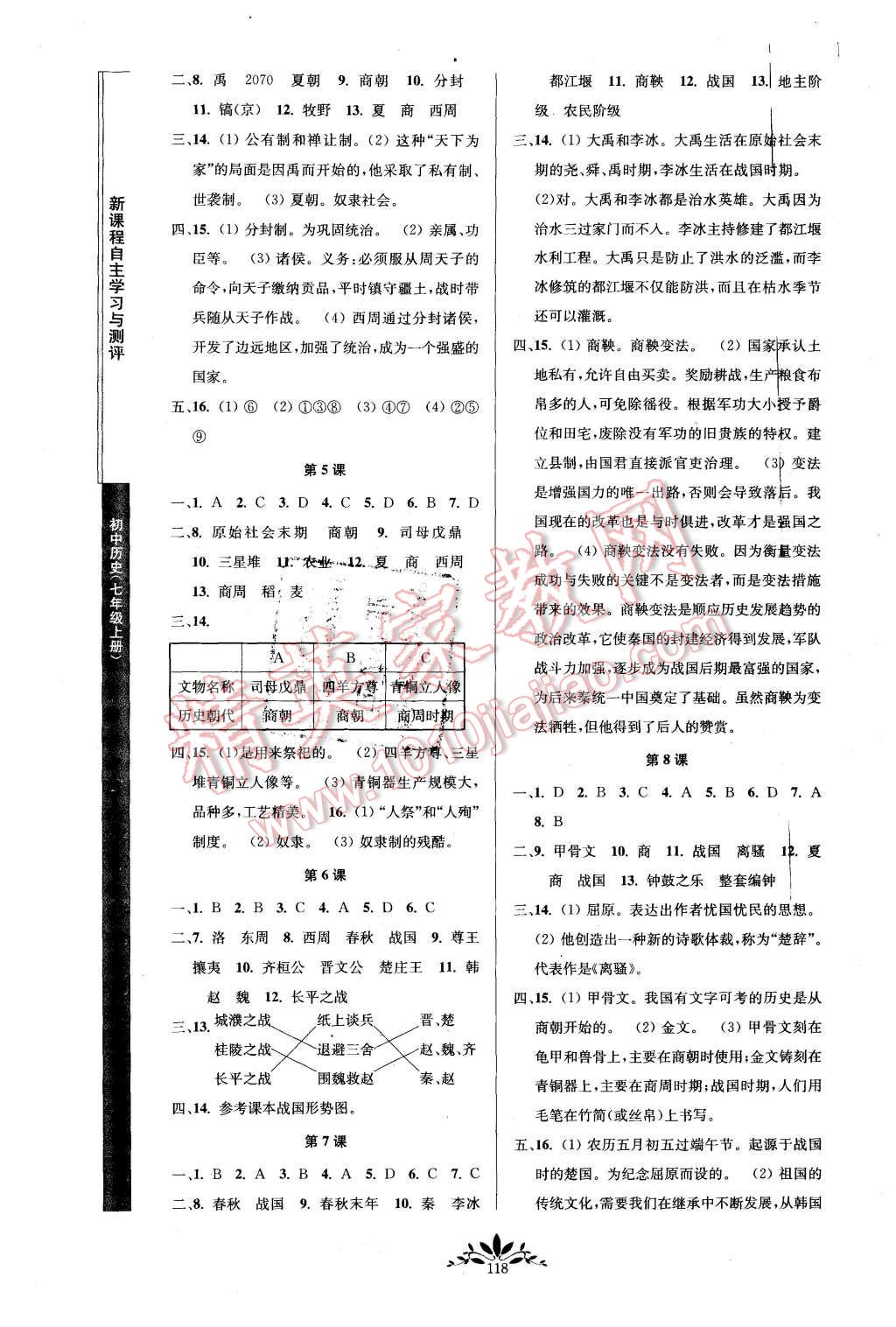 2015年新課程自主學(xué)習(xí)與測評(píng)七年級(jí)歷史上冊(cè)人教版 第2頁