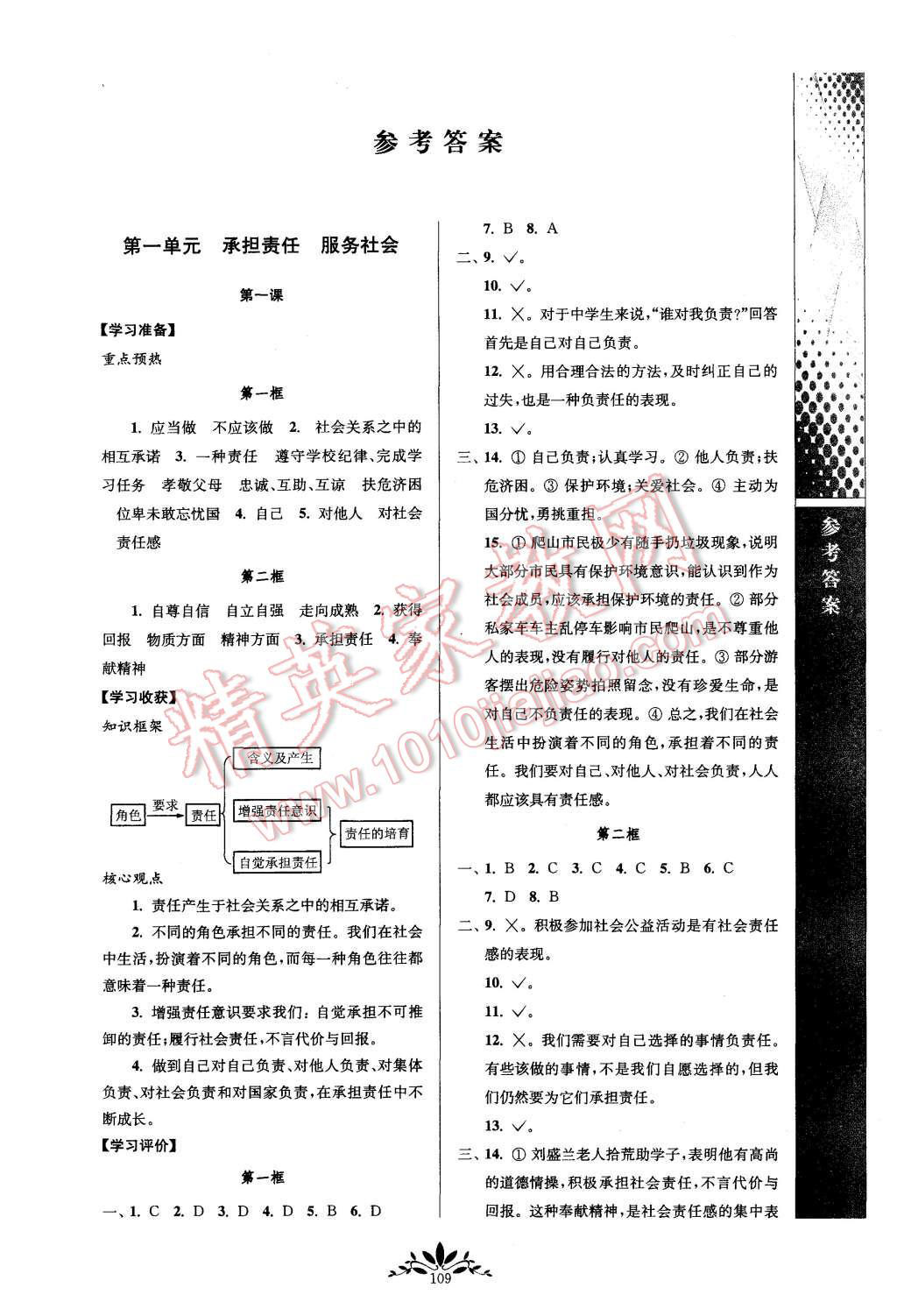 2015年新課程自主學(xué)習(xí)與測評九年級思想品德上冊人教版 第1頁