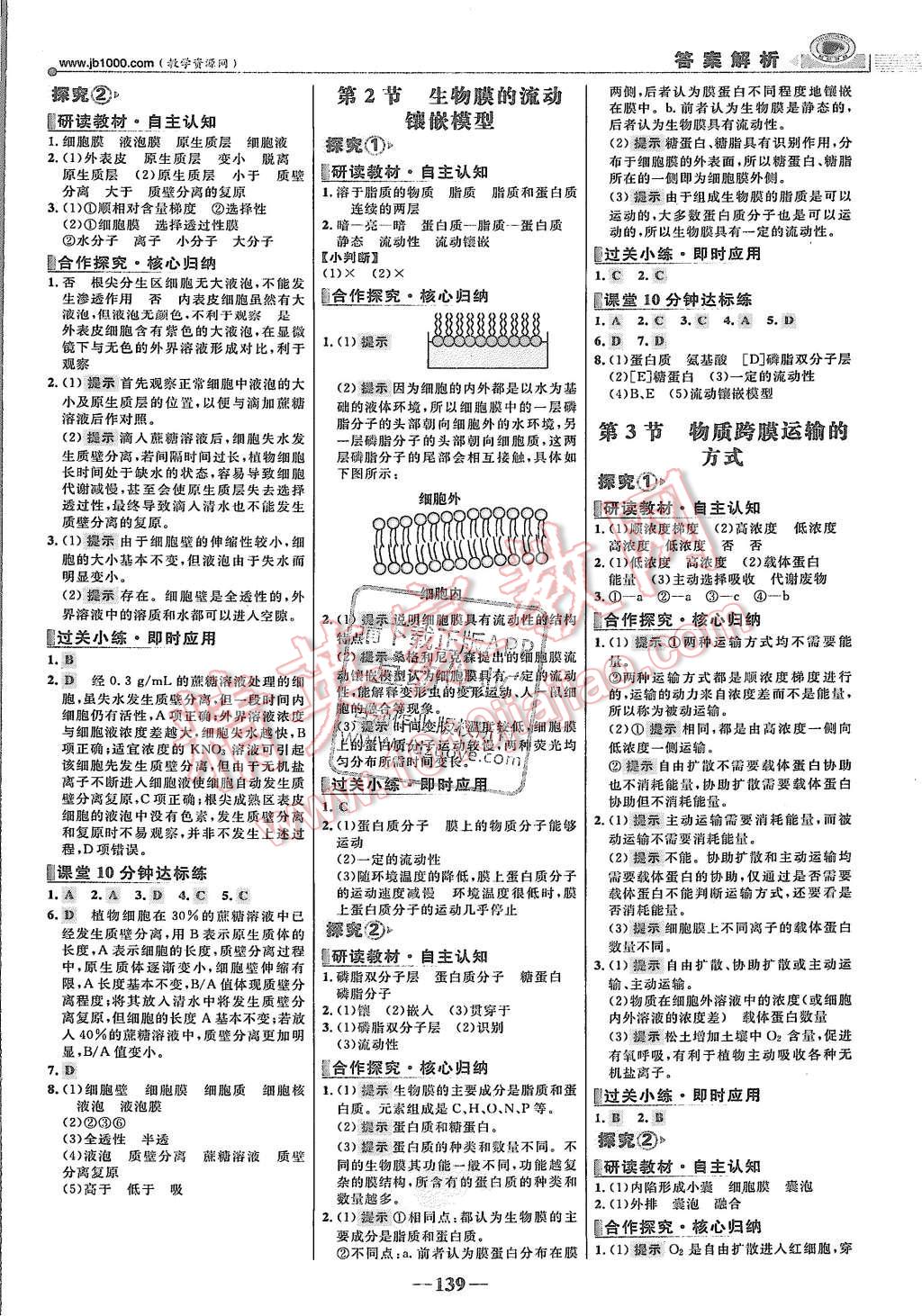 2015年世紀(jì)金榜課時講練通生物必修1人教版 第6頁