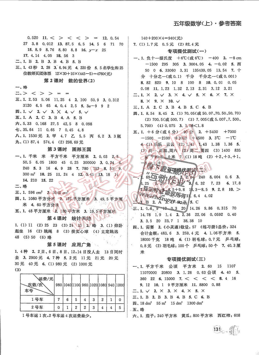 2015年亮点给力提优课时作业本五年级数学上册江苏版 第6页