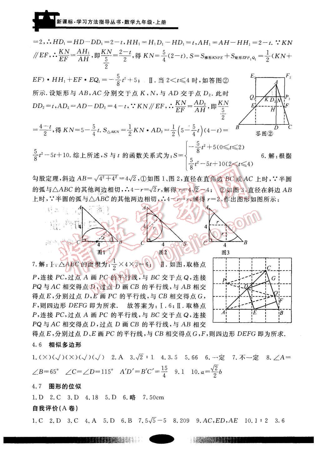 2016年新課標(biāo)學(xué)習(xí)方法指導(dǎo)叢書(shū)九年級(jí)數(shù)學(xué)上冊(cè) 參考答案第12頁(yè)