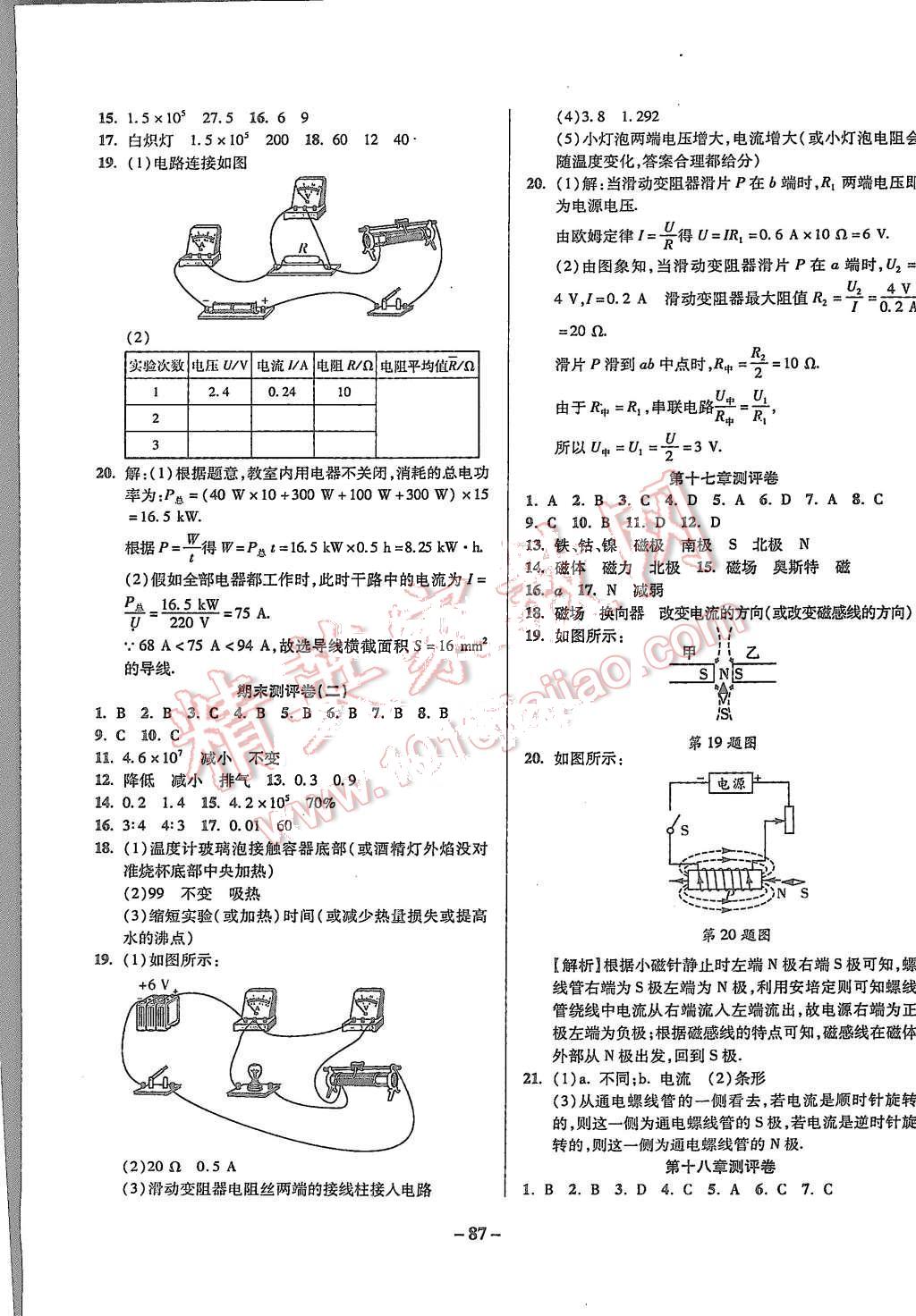 2015年培優(yōu)奪冠金卷名師點撥九年級物理全一冊滬科版 第7頁