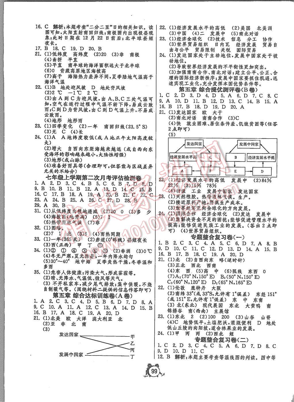 2015年单元双测全程提优测评卷七年级地理上册湘教版 第3页