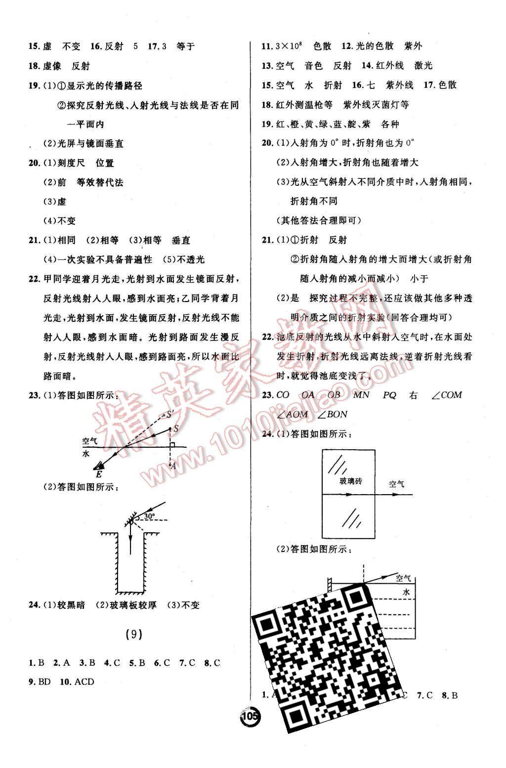 2015年陽(yáng)光學(xué)業(yè)評(píng)價(jià)八年級(jí)物理上冊(cè)人教版 第5頁(yè)