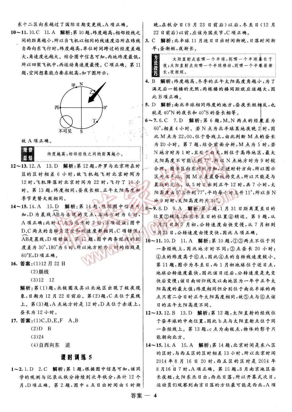 2015年高中同步測控優(yōu)化訓(xùn)練地理必修1湘教版 第4頁