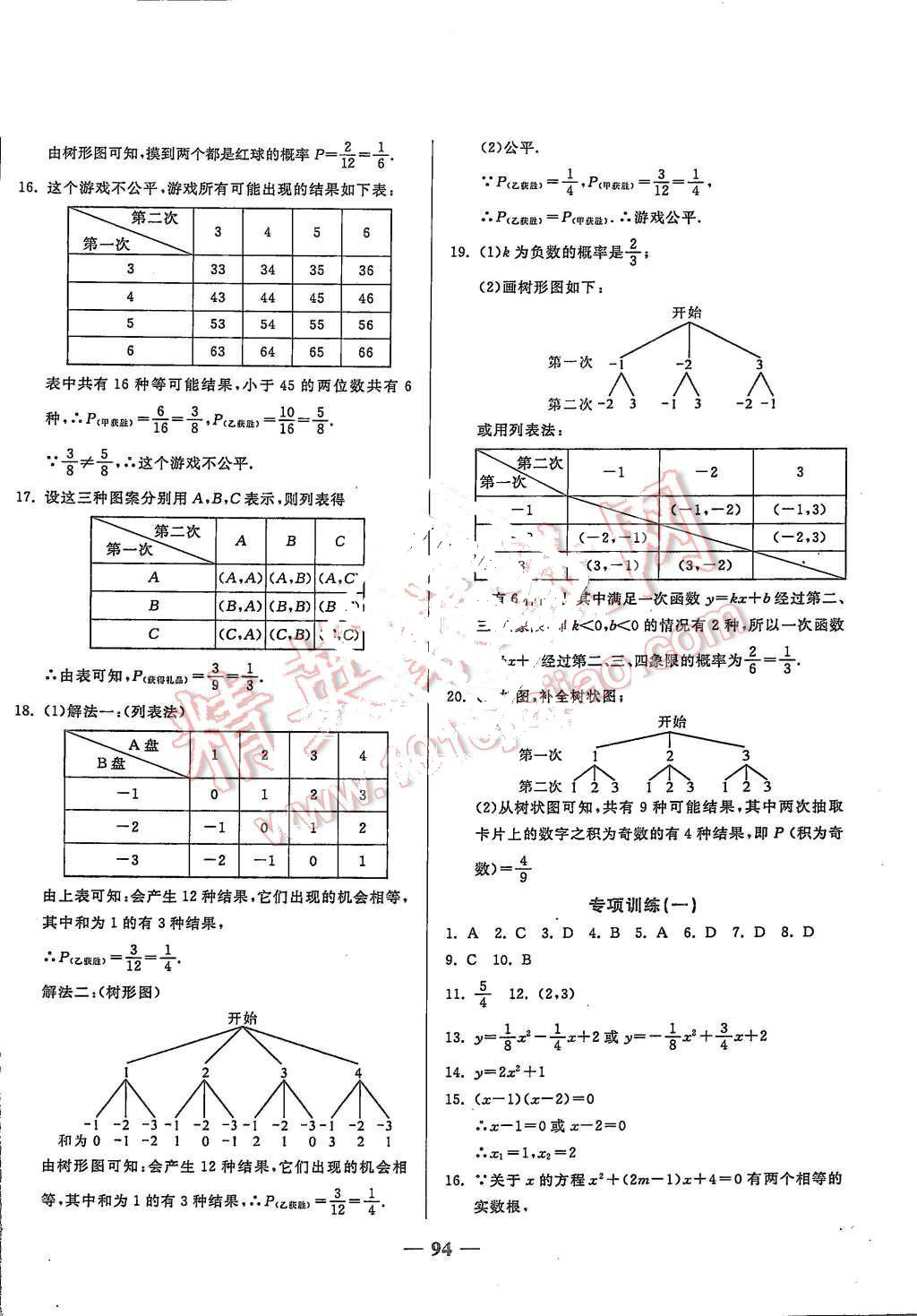 2015年培優(yōu)奪冠金卷名師點撥九年級數(shù)學全一冊人教版 第10頁