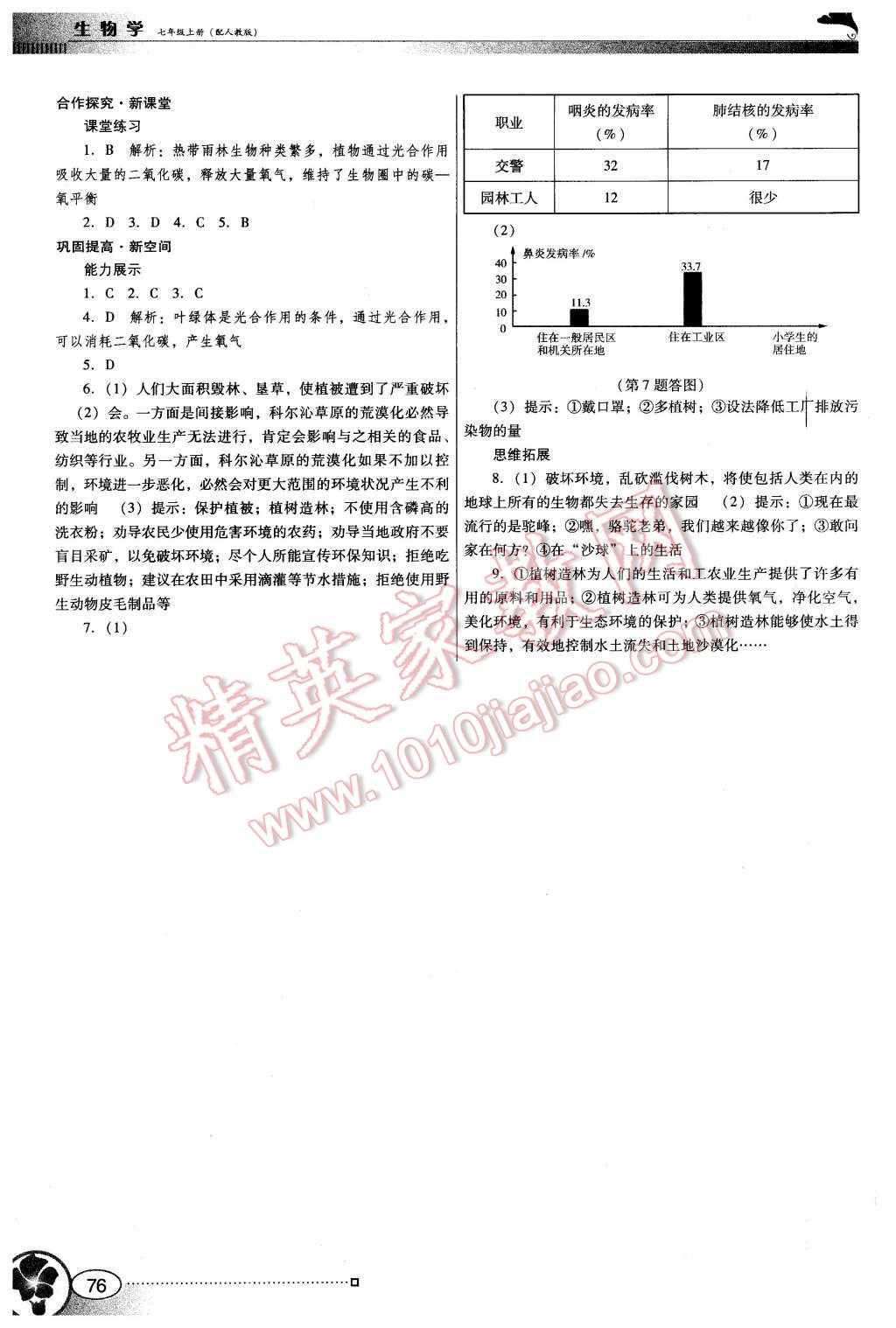 2015年南方新課堂金牌學(xué)案七年級生物學(xué)上冊人教版 第8頁