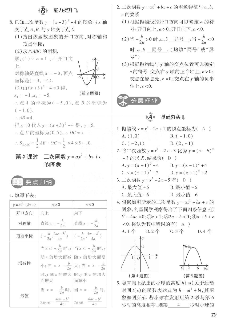 2015年一課一案創(chuàng)新導(dǎo)學(xué)九年級(jí)數(shù)學(xué)上冊(cè)北師大版 訓(xùn)練案參考答案第279頁