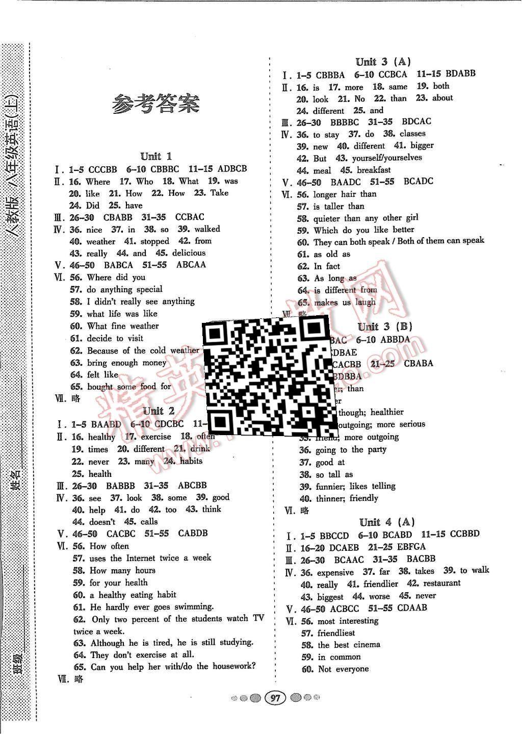 2015年名校名題好幫手全程測(cè)控八年級(jí)英語(yǔ)上冊(cè)人教版 第1頁(yè)