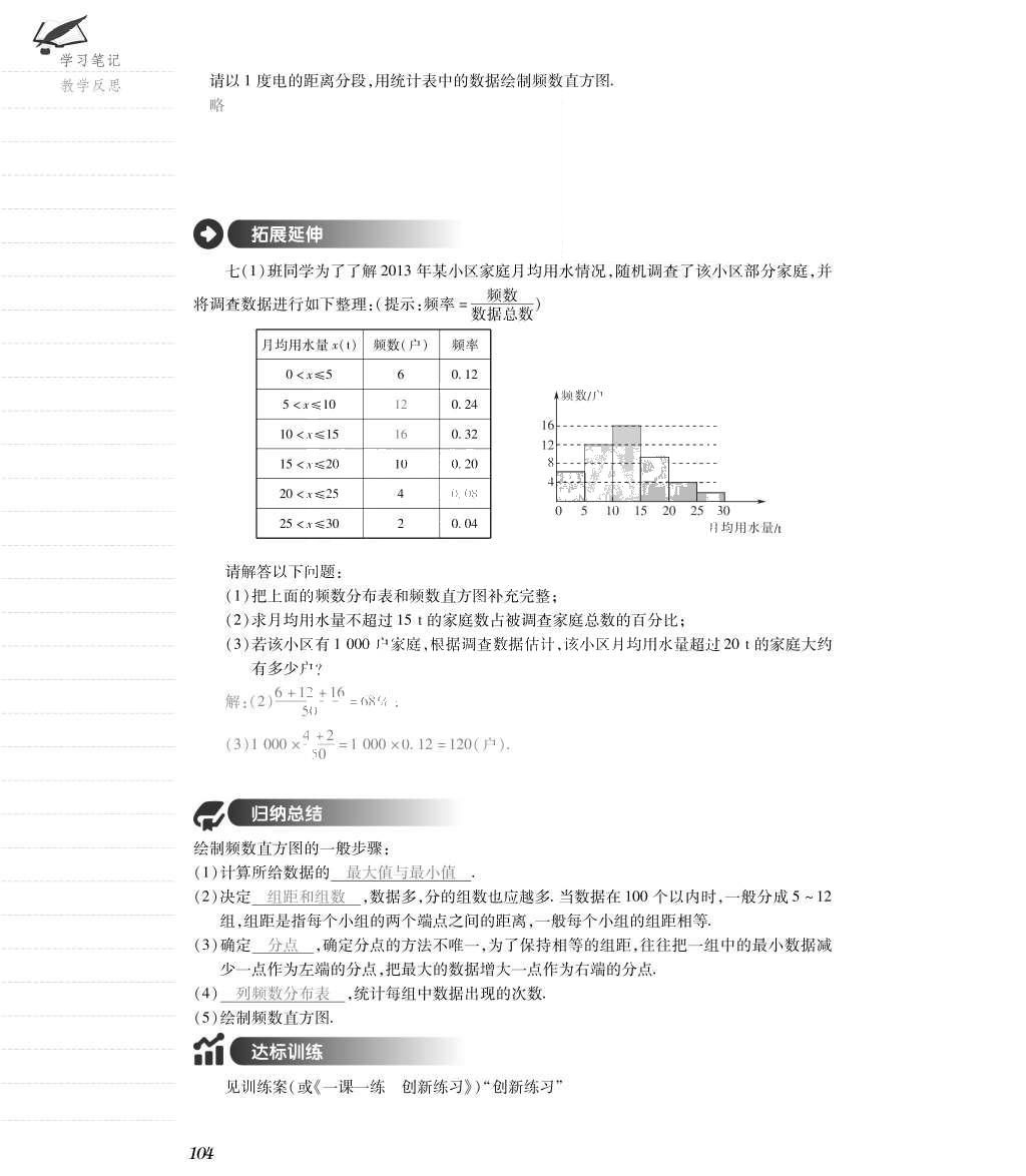 2015年一課一案創(chuàng)新導(dǎo)學(xué)七年級(jí)數(shù)學(xué)上冊(cè)北師大版 導(dǎo)學(xué)案參考答案第136頁(yè)