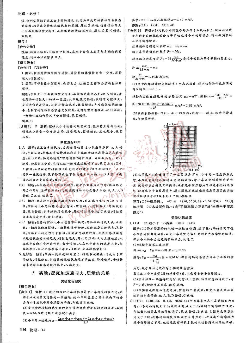 2015年名師伴你行高中同步導學案物理必修1人教版 第20頁