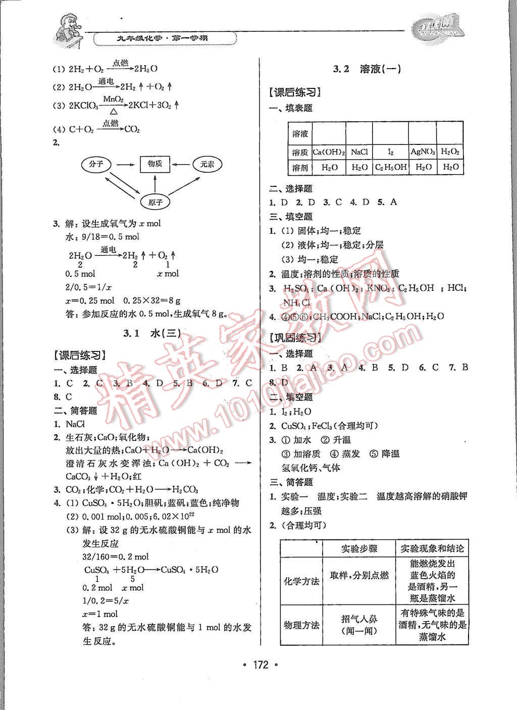 2015年上海課課通優(yōu)化精練九年級化學(xué)第一學(xué)期 第10頁