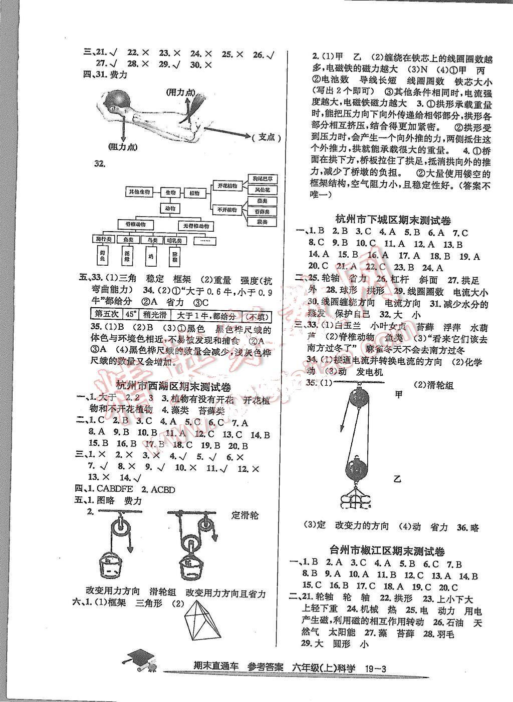 2015年期末直通車六年級(jí)科學(xué)上冊(cè)教科版 第3頁