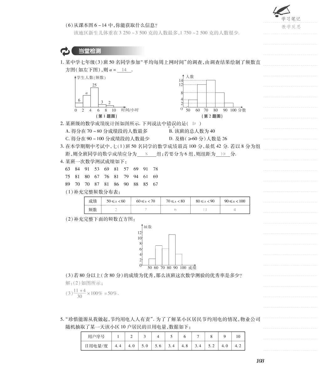 2015年一課一案創(chuàng)新導(dǎo)學(xué)七年級(jí)數(shù)學(xué)上冊(cè)北師大版 導(dǎo)學(xué)案參考答案第135頁