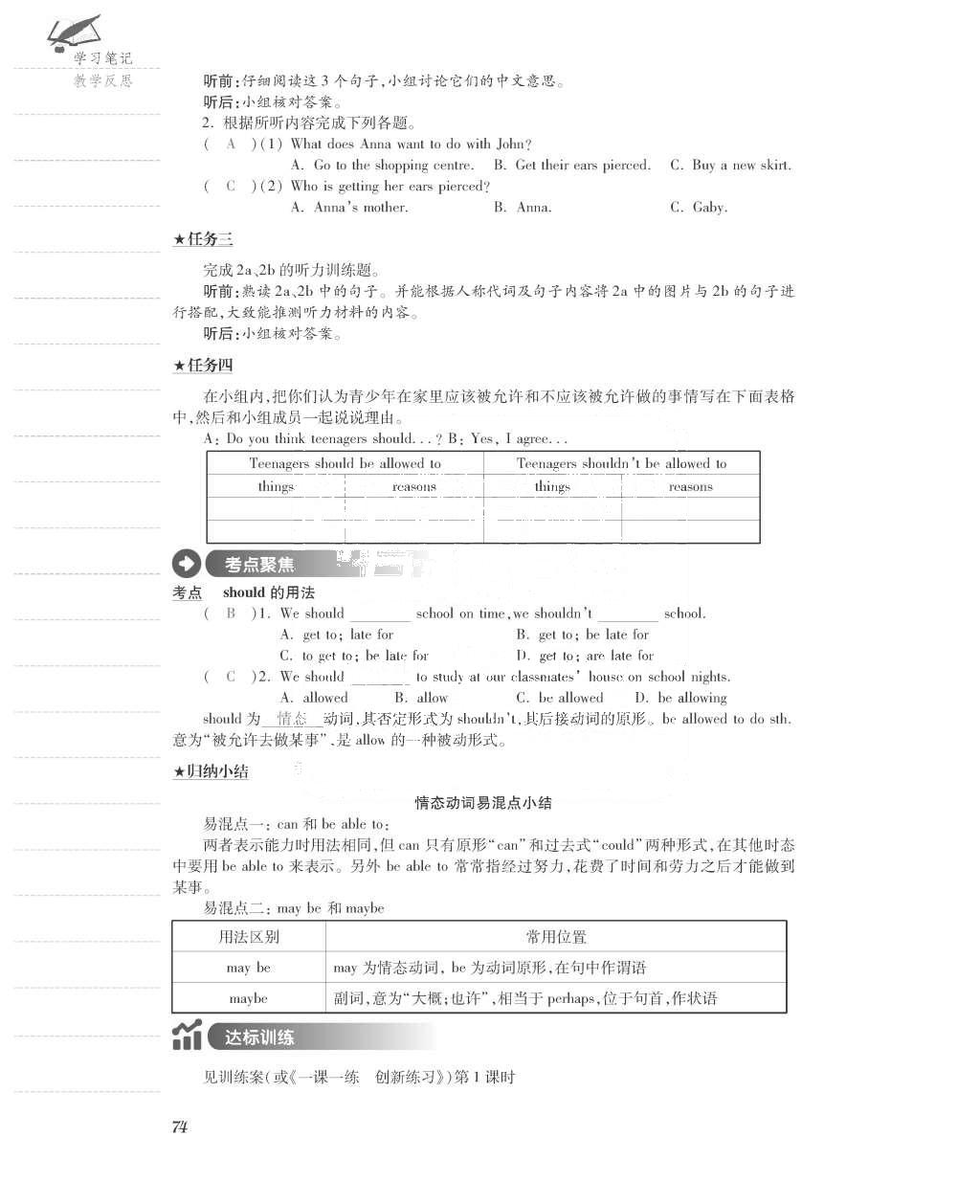 2015年一課一案創(chuàng)新導(dǎo)學(xué)九年級(jí)英語(yǔ)全一冊(cè)人教版 正文參考答案第162頁(yè)