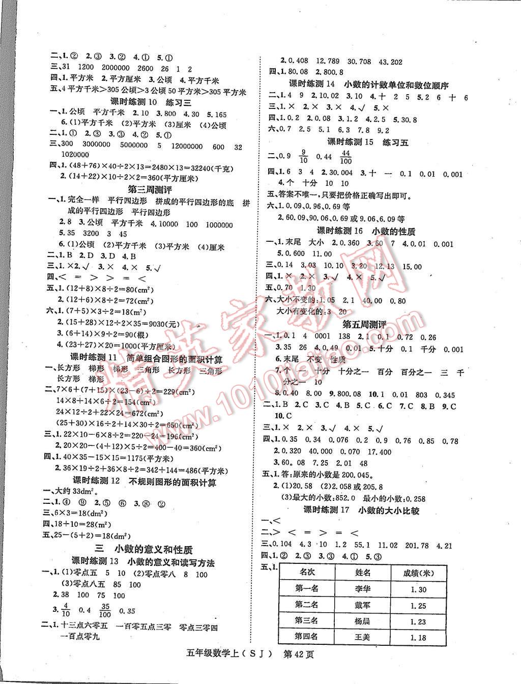 2015年國華圖書學(xué)業(yè)測評課時練測加周周測評五年級數(shù)學(xué)上冊蘇教版 第2頁