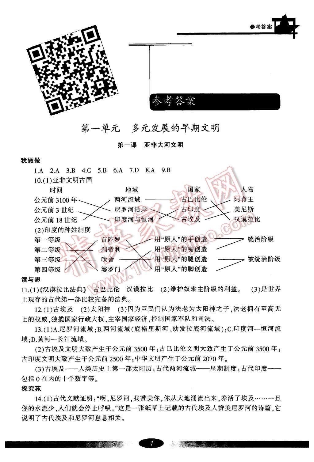 2015年新課標(biāo)學(xué)習(xí)方法指導(dǎo)叢書八年級歷史與社會上冊人教版 第1頁