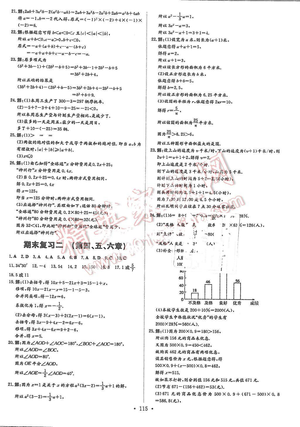 2015年A加練案課時作業(yè)本七年級數(shù)學上冊北師大版 第19頁