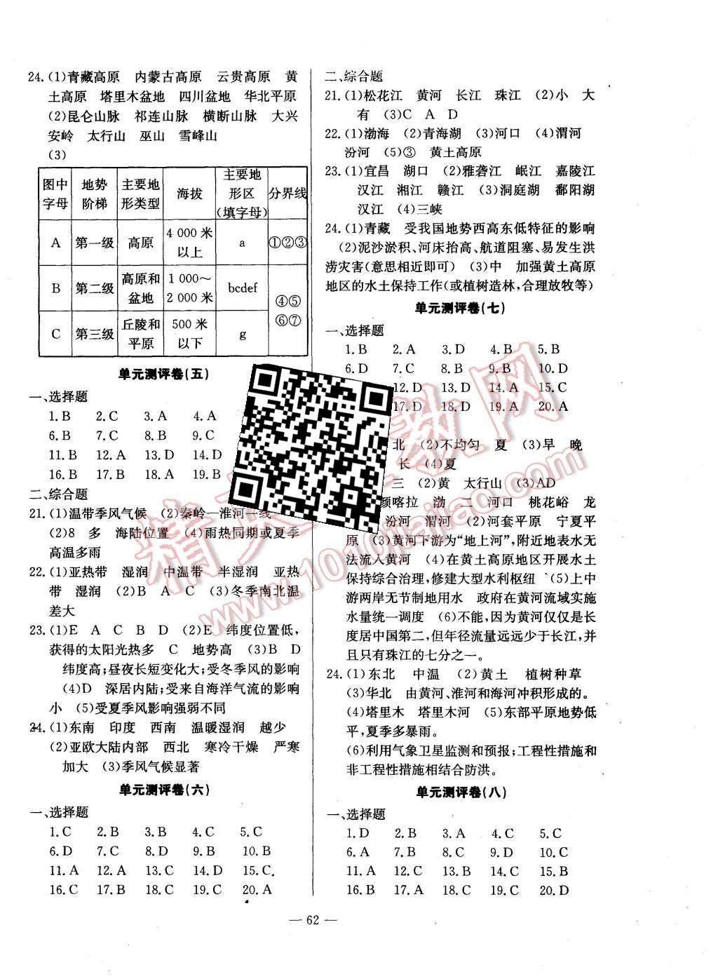 2015年精彩考評單元測評卷八年級地理上冊人教版 第2頁