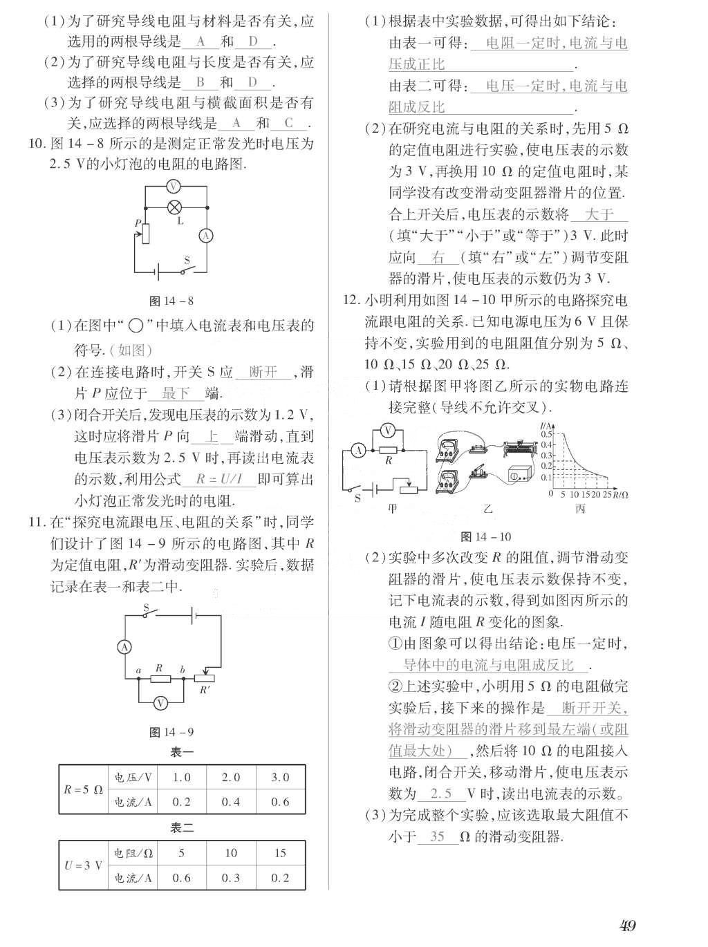 2015年一課一案創(chuàng)新導(dǎo)學(xué)九年級(jí)物理全一冊(cè)滬粵版 正文參考答案第225頁(yè)