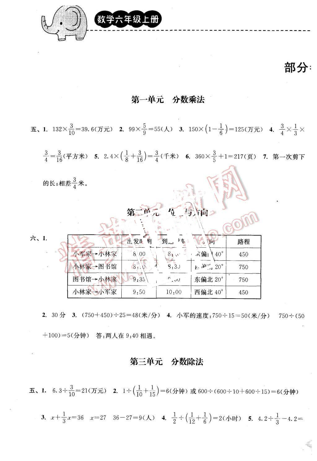 2015年期末寶典六年級(jí)數(shù)學(xué)上冊(cè)人教版 第1頁