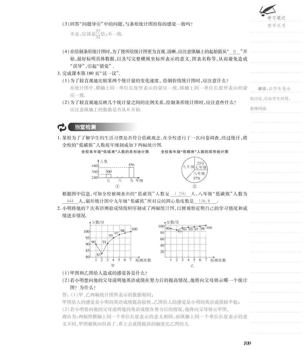 2015年一課一案創(chuàng)新導(dǎo)學(xué)七年級(jí)數(shù)學(xué)上冊(cè)北師大版 導(dǎo)學(xué)案參考答案第141頁(yè)