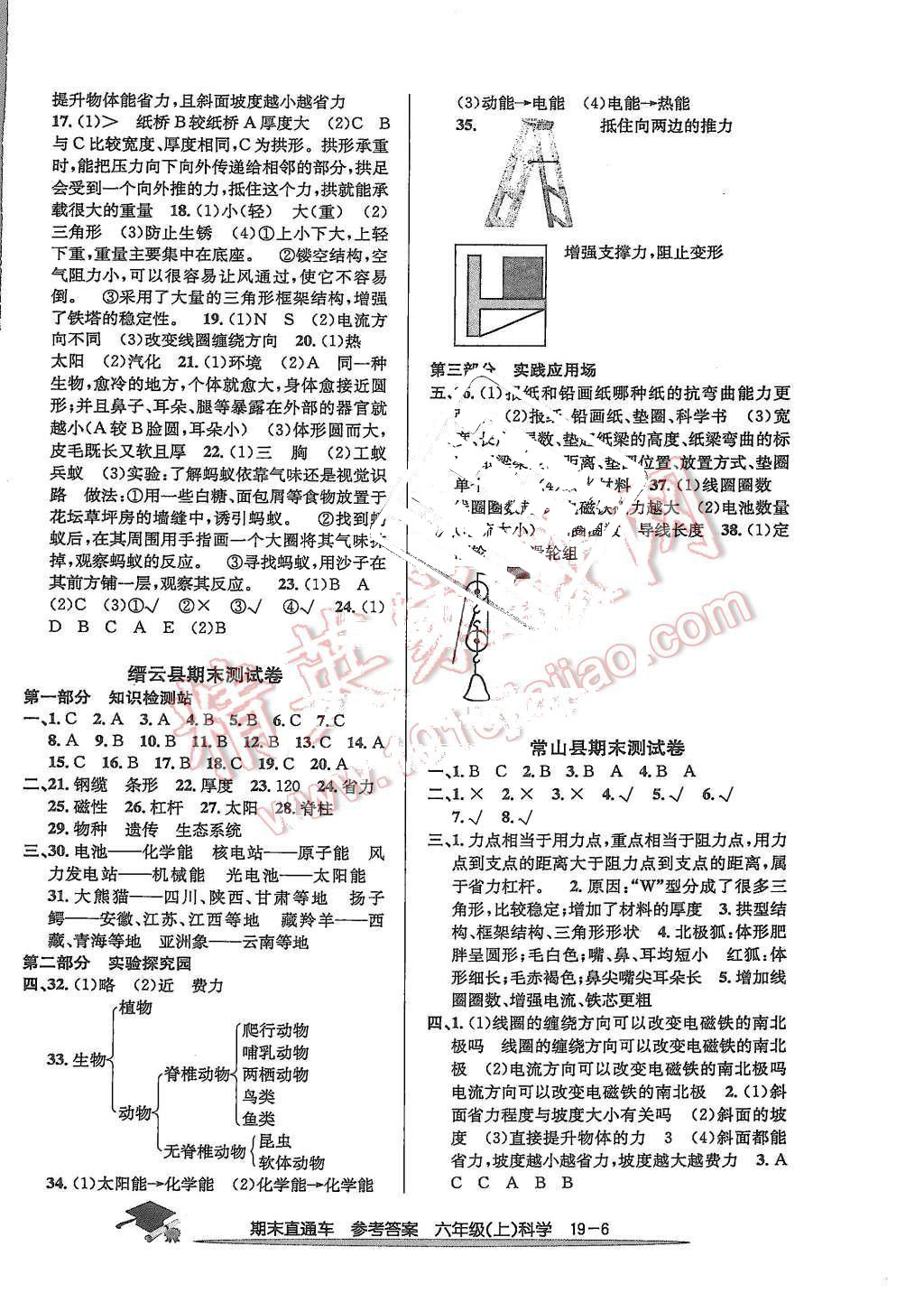 2015年期末直通车六年级科学上册教科版 第6页