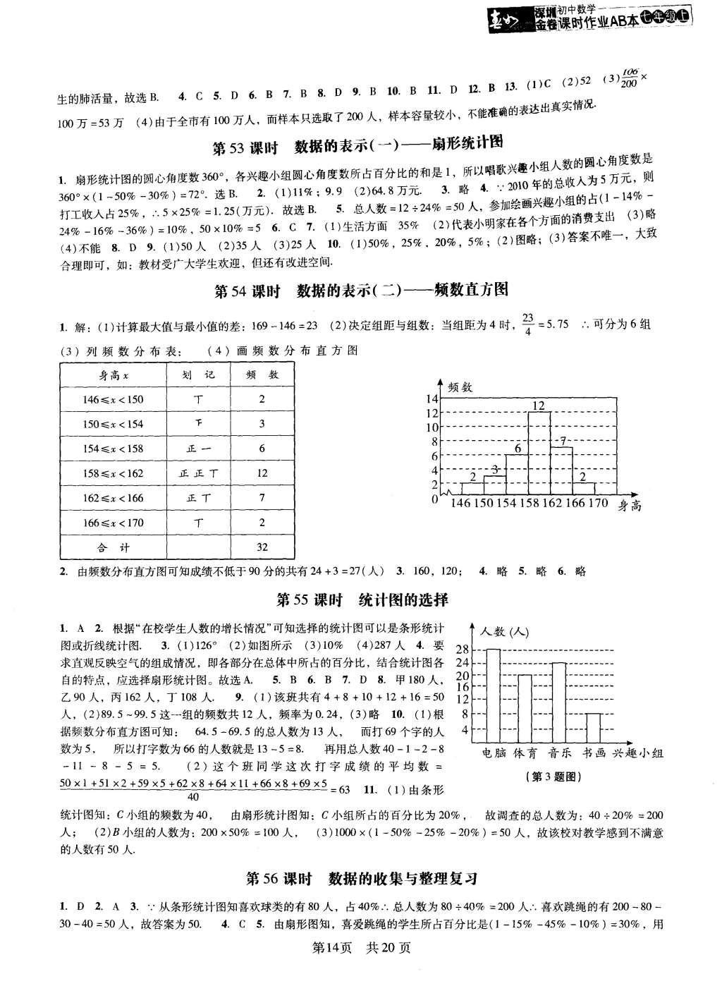 2015年深圳金卷初中數(shù)學(xué)課時作業(yè)AB本七年級上冊 參考答案第27頁