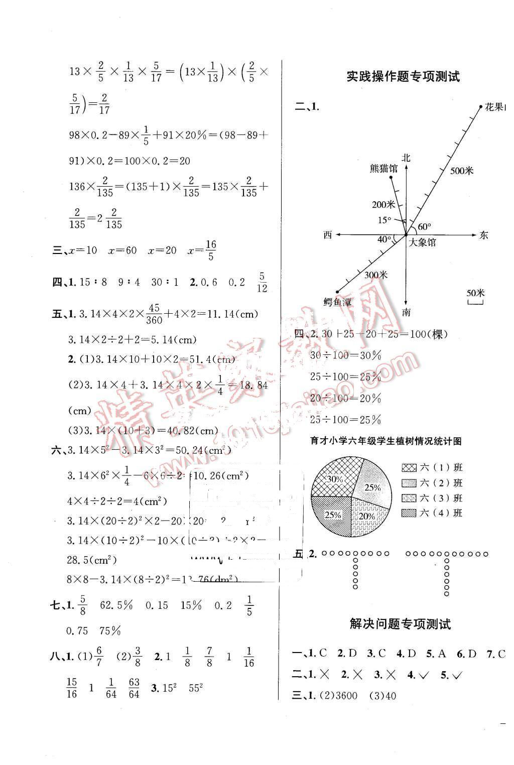 2015年小學(xué)教材全測六年級數(shù)學(xué)上冊人教版 第5頁