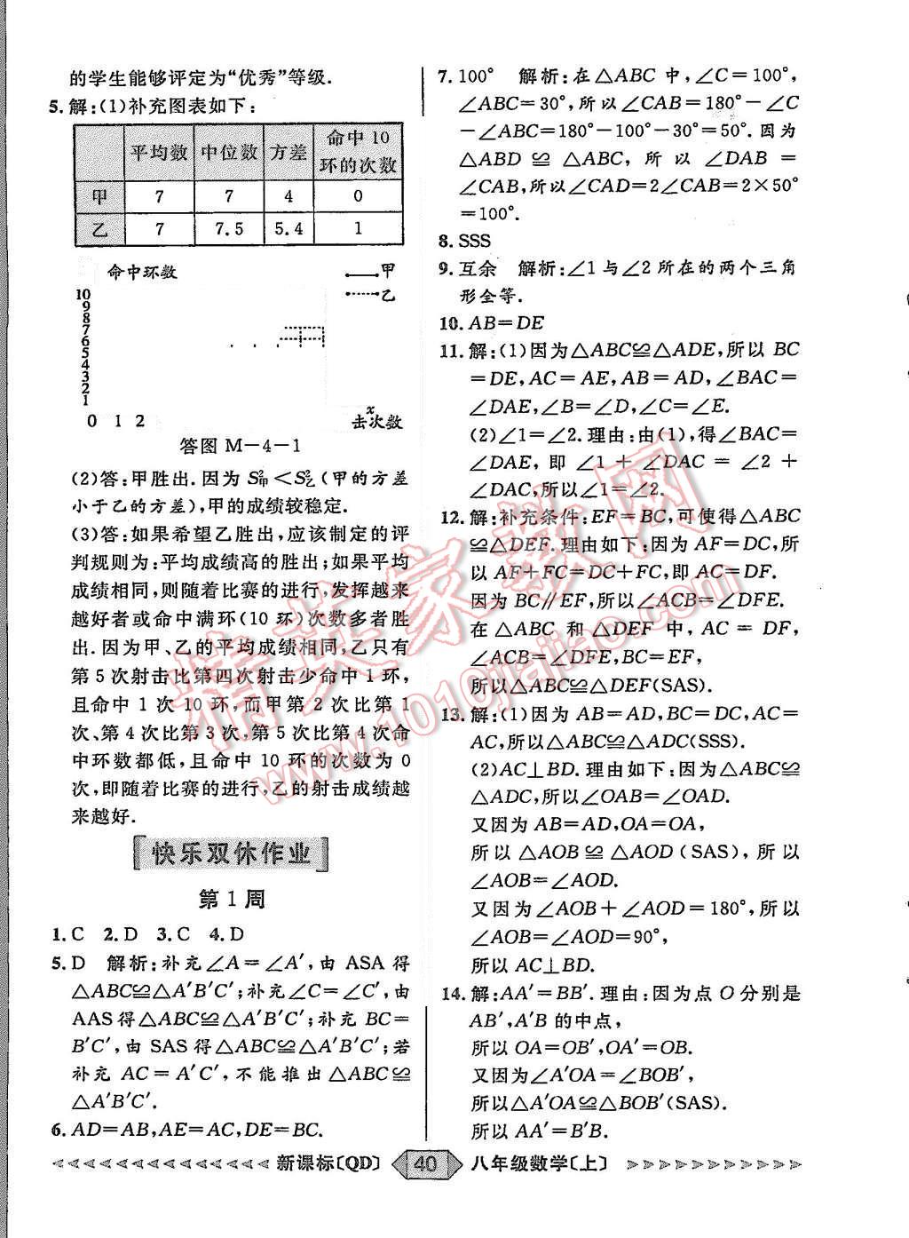 2015年陽光計劃八年級數(shù)學上冊青島版 第40頁